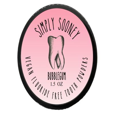 Simply Sooney Remineralising Vegan Mineral Tooth Powder I Chewing Gum Formula for Children I Natural Whitening I Stronger Teeth 42.5 g (42.5 g Jar)