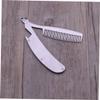 Mikinona Men Beard Comb Stainless Steel Mustache Hair Comb Folding Styling Tool Beard Brush Static view 4