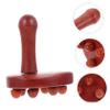 KOMBIUDA Wooden Massager Foot Shape Design for Leg Neck Relief Practical Portable Massage Device Random Color view 4