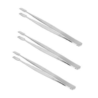 IWOWHERO 3pcs Stainless Steel Stamp Tweezer for Crafting and Eyelash Application Durable and Practical Design for Picking Stamps Beads and Delicate Objects