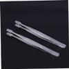 FOYTOKI 3pcs Stainless Steel Stamp Tweezer Set Nipper, Precision Tweezers for Stamp Handling and False Eyelash Application, Portable Tools for Collectors and Beauty Use view 3