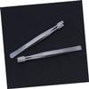 FOYTOKI 3pcs Stainless Steel Stamp Tweezer Set Nipper, Precision Tweezers for Stamp Handling and False Eyelash Application, Portable Tools for Collectors and Beauty Use view 4