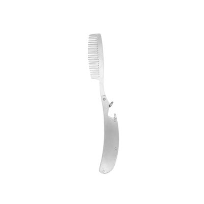 MAGICLULU Beard Combs for Men Mustache Comb Stainless Steel Beard Brush Portable Folding