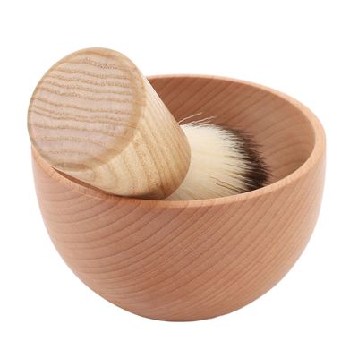 Shaving Brush Bowl Kit, Men Shaving Brush Set Fine Polished Multipurpose Soft Bristles for Home for Travel