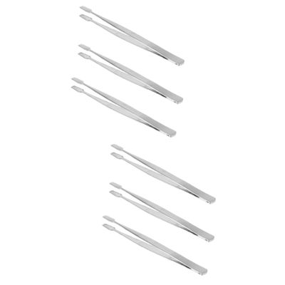 FOMIYES 6pcs Straight Tip Tweezers Stamp Tweezer Nipper for Lash Hobby Easy to Use