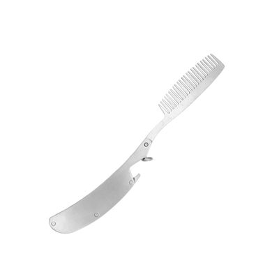 Didiseaon Stainless Steel Beard Comb Folding Mustache Comb for Men Travel Use Beard Brush