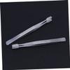 Beatifufu Stainless Steel Stamp Tweezer and False Eyelash Tweezer Set, 3pcs Portable Nipper for Precise Stamp Handling and Eyelash Application, Finish for Philately and Beauty Care view 2