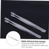 Beatifufu Stainless Steel Stamp Tweezer and False Eyelash Tweezer Set, 3pcs Portable Nipper for Precise Stamp Handling and Eyelash Application, Finish for Philately and Beauty Care view 3