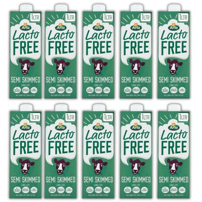 Lactose free UHT milk - Long Life Semi skimmed Lactofree - Easy To Digest Milk (10x1Litre)