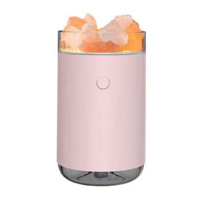 Salt Lamp Diffuser Humidifier, Decorative Aroma Humidifier Desk Aroma Humidifier Muti Color Gradient Lights for Living Room Bedroom Indoor Desktop Hotel Toilets Bathrooms (Pink)