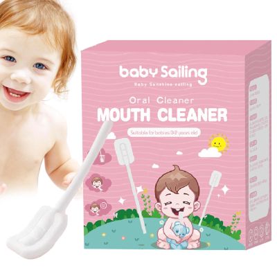 JINGAN Baby Gauze Tongue Cleaner, Skim Gauze Gum Cleaner Stick, Portable Oral Tongue Gauze Gum Cleaner, Flexible Toothbrush Tongue Cleaner for Baby's Tongue, Mouth and Tooth Care