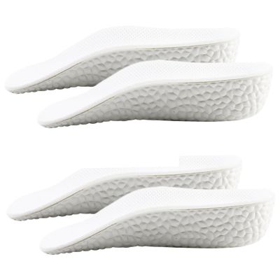 2 Pairs Height Increase Insoles Heightened by 1.38 Inch Height Increasing Insoles Height Boosters, Breathable Eva Height Boosters Sweat and Shock Absorption Shoe Height Inserts for Women White