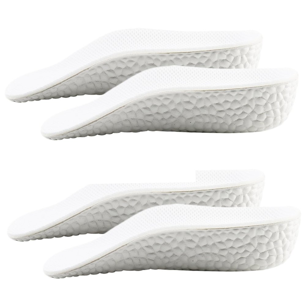 2 Pairs Height Increase Insoles Heightened by 1.38 Inch Height Increasing Insoles Height Boosters, Breathable Eva Height Boosters Sweat and Shock Absorption Shoe Height Inserts for Women White