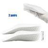 2 Pairs Height Increase Insoles Heightened by 1.38 Inch Height Increasing Insoles Height Boosters, Breathable Eva Height Boosters Sweat and Shock Absorption Shoe Height Inserts for Women White view 2