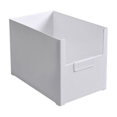 Stackable Storage Bins, Open Front Storage Organizer Bin Plastic Small Organizer Bins Multipurpose Storage for Kitchen, Office, Bathroom