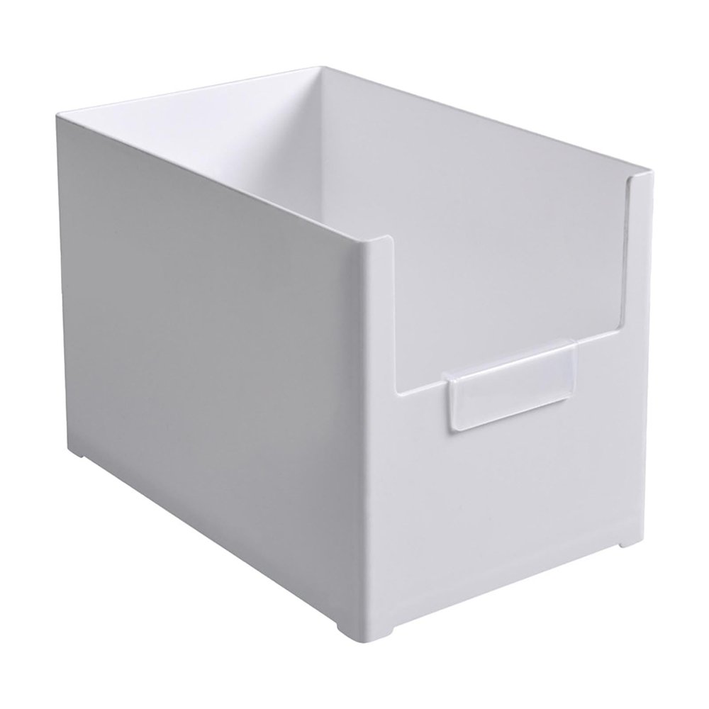 Stackable Storage Bins, Open Front Storage Organizer Bin Plastic Small Organizer Bins Multipurpose Storage for Kitchen, Office, Bathroom
