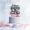 Happy 26th Birthday Cake Topper, 26th Birthday Cake Decor, Cheers to 26 Years, Hello 26, Funny 26th Birthday Party Decorations, Black Glitter view 3
