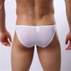 Adefeect Briefs Men's Erotic Ice Silk Underwear Sexy Temptation Underpants Breathable Sexy Bikini, White, XXL view 3