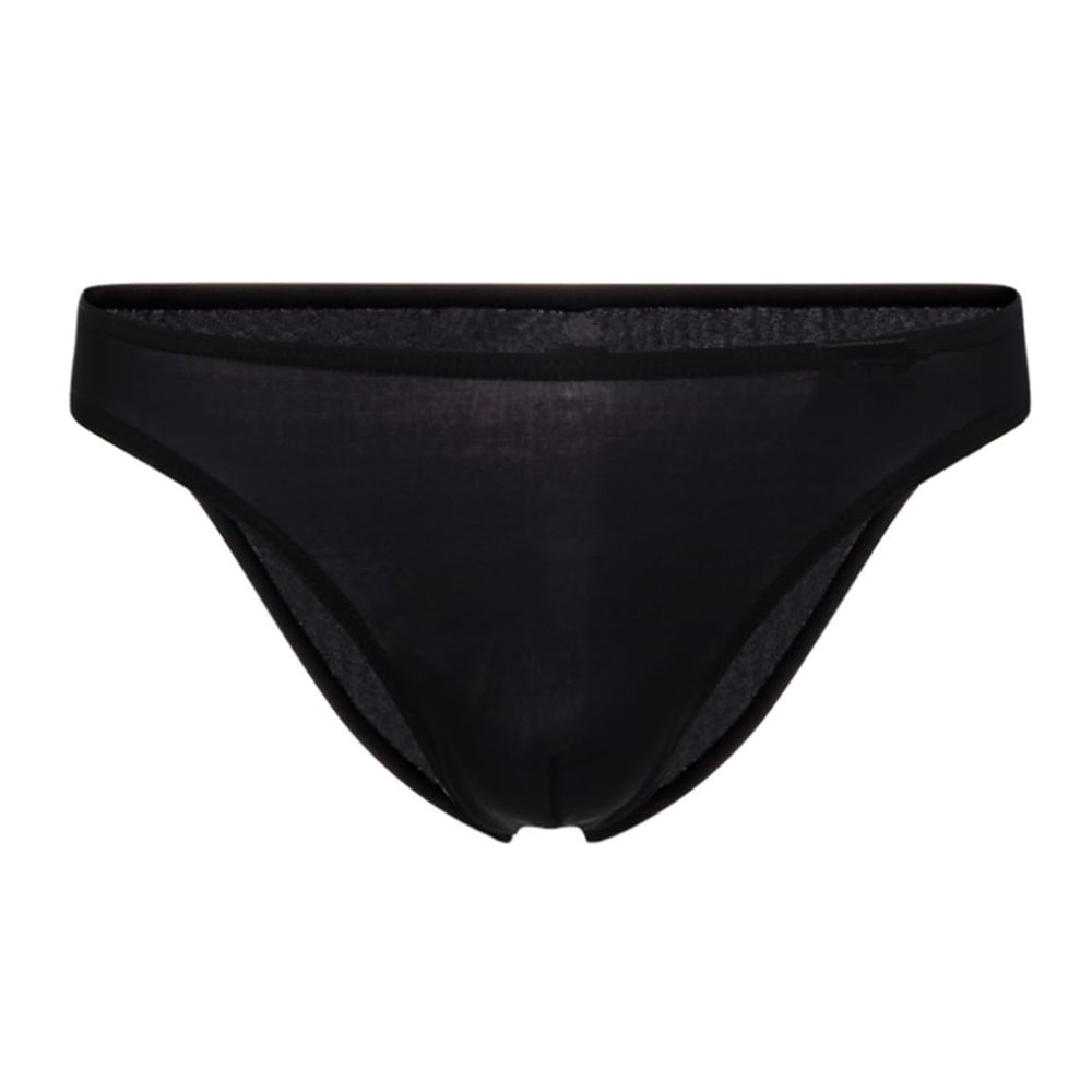 Adefeect Briefs Men's Erotic Ice Silk Underwear Sexy Temptation Underpants Breathable Sexy Bikini, black, XL