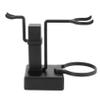 Niniang Hair Salon Metal Shaving Holder Set with Beard Brush Holder and Black Soap Cup Bowl view 2