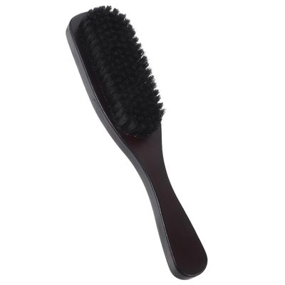 FOMIYES Men's Wooden Hair Brush Boar Bristles for Detangling and Beard Grooming Curly Hair Styling Comb Portable Travel Brush