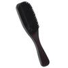 FOMIYES Men's Wooden Hair Brush Boar Bristles for Detangling and Beard Grooming Curly Hair Styling Comb Portable Travel Brush view 1