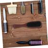FOMIYES Men's Wooden Hair Brush Boar Bristles for Detangling and Beard Grooming Curly Hair Styling Comb Portable Travel Brush view 4