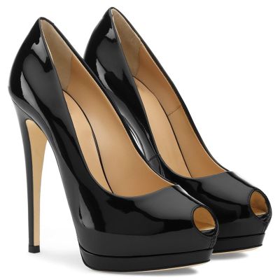 WOkismD Women's Thick Soled Stiletto Open Toe High Heels 6.29IN High Heels Suitable for Dresses Wedding Parties,Black,40