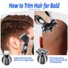 Electric Razor for Men, 5 in 1 Electric Head Shaver for Bald Men 7D Floating Cutter Beard Trimmer Clipper IP68 Waterproof Shaving USB Charging view 4