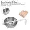 LOCADENCE Sauna Aromatherapy Bowl, Stainless Steel Hanging Aromatherapy Oil Cup with Swinging Arm and Screw Covers for Sauna Room (Small 25cm / 9.8in) view 2