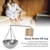 LOCADENCE Sauna Aromatherapy Bowl, Stainless Steel Hanging Aromatherapy Oil Cup with Swinging Arm and Screw Covers for Sauna Room (Small 25cm / 9.8in) view 3