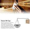 LOCADENCE Sauna Aromatherapy Bowl, Stainless Steel Hanging Aromatherapy Oil Cup with Swinging Arm and Screw Covers for Sauna Room (Small 25cm / 9.8in) view 4