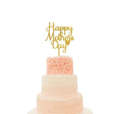 10 Pcs Acrylic Cupcake Toppers Happy Mothers Day Cake Decorations For Mother's Day Party Decor Supplies