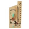 Sauna Thermometer Hourglass 15 Minute Sand Timer Golden Wood 0 to 140 Celsius Degree Temperature Gauge Wall Mount Sauna Accessory view 4