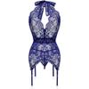 QIUXWJSX Women's Sexy Lingerie Set Lace Bodysuits Babydoll Nightie Underwear Bra Suspender Belt bodysuit/A/XXL view 3