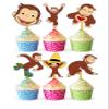 24x Curious ge Cupcake Toppers  Strong Picks Happy Birthday Dcor, Cupcake Decorations for Kids Birthdays view 1