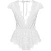 QIUXWJSX Women's Backless Bodysuit Sexy Lingerie Babydoll Nightie Lace Sleepwear Transparent/A/XXL view 1