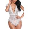 QIUXWJSX Women's Backless Bodysuit Sexy Lingerie Babydoll Nightie Lace Sleepwear Transparent/A/XXL view 3