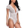 QIUXWJSX Women's Backless Bodysuit Sexy Lingerie Babydoll Nightie Lace Sleepwear Transparent/A/XXL view 4