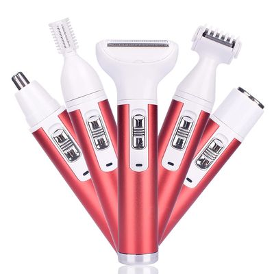 5 in 1 Electric Lady Trimmer, Rechargeable Women Shaver Body Hair Bikini Trimmer, Personal Trimming Kit for Arm Leg Armpit Nose