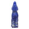 KUNTENG TRUSTTWO 3.7" Wolf Statue Natural Gemstone Lapis Lazuli Crystal Carved Reiki Healing Stone Animal Figurine Craft Home Room Decoration #1 The New view 3