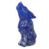 KUNTENG TRUSTTWO 3.7" Wolf Statue Natural Gemstone Lapis Lazuli Crystal Carved Reiki Healing Stone Animal Figurine Craft Home Room Decoration #1 The New view 4