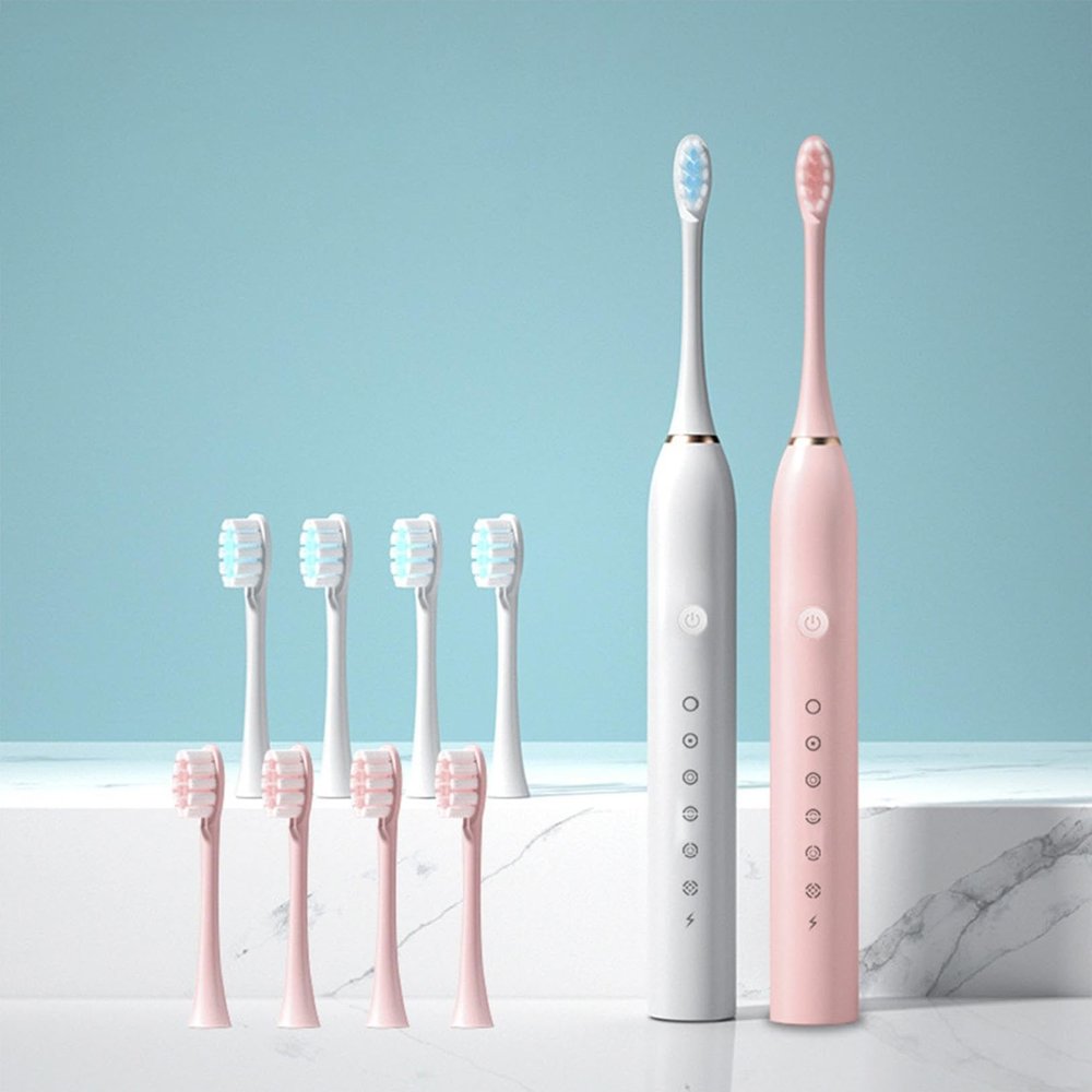 6 Intelligent Modes, at Your Choice, More Comfortable, one Click to Change - Gentle Mode, Sensitive Mode, Cleaning Mode, Massage Mode, White Mode, polishing Mode. (Pink)