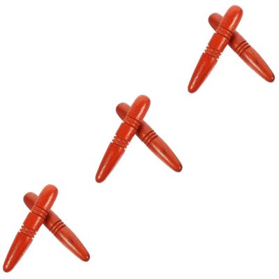 FRCOLOR 6pcs Foot Massage Stick Wooden Thai Tool for Cellulite Reduction Reflexology Gua Sha Hand Foot Care