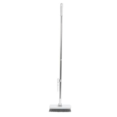 2 in 1 Floor Brush Scrubber, 180 Degree Rotating Floor Scrubbing Brush for Bathroom (White)