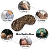 Gold Abstract Peacock Feathers Soft Sleep Mask with Adjustable Strap Eye Masks Cover Blocks Light for Women Men view 4