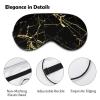 Adjustable Strap Sleep Eye Mask,Sleep Eye Elastic Mask,Unisex Comfortable Sleeping Eye Mask Cover for Airplane Travel Yoga Nap Compatible with Black and Gold Marble Texture view 3