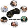 Adjustable Strap Sleep Eye Mask,Sleep Eye Elastic Mask,Unisex Comfortable Sleeping Eye Mask Cover for Airplane Travel Yoga Nap Compatible with Black and Gold Marble Texture view 4