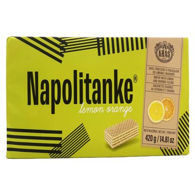 NAPOLITANKE KRAS Premium Wafers - Premium Wafers Biscuits with Delicious Milk, Chocolate Cream, Hazelnut, Lemon and Orange Fillings  Multiple Sizes