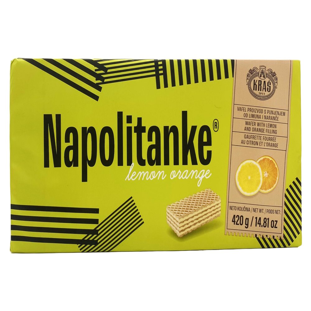 NAPOLITANKE KRAS Premium Wafers - Premium Wafers Biscuits with Delicious Milk, Chocolate Cream, Hazelnut, Lemon and Orange Fillings Multiple Sizes
